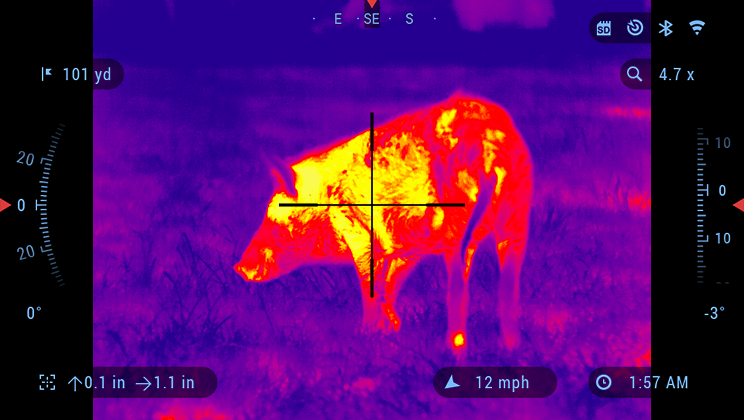 The thermal view through an ATN thermal scope